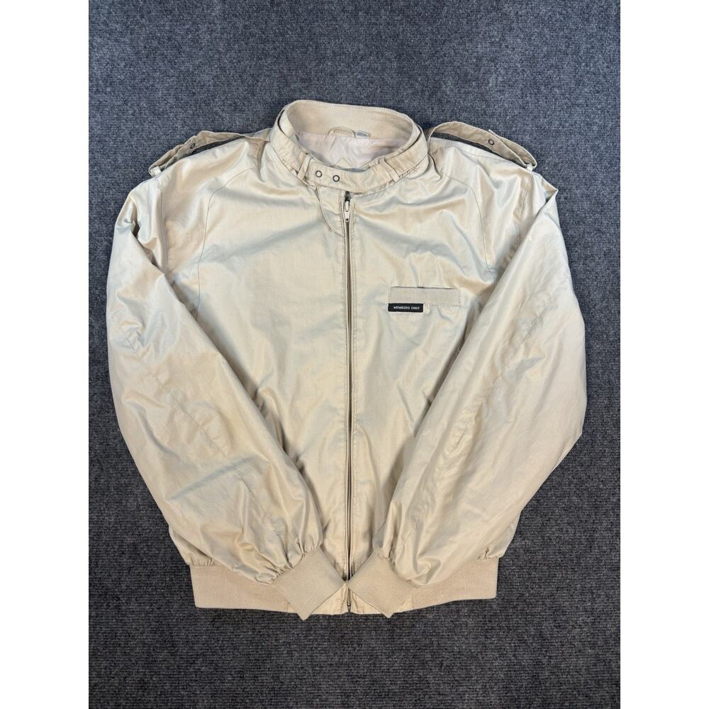 Members Only Jacket Men's 42 Vintage Khaki Classic Design by Europe Craft
